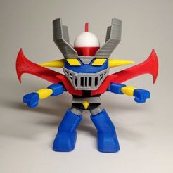 STL Mazinger Z funko pop. Multi color print with one extruder